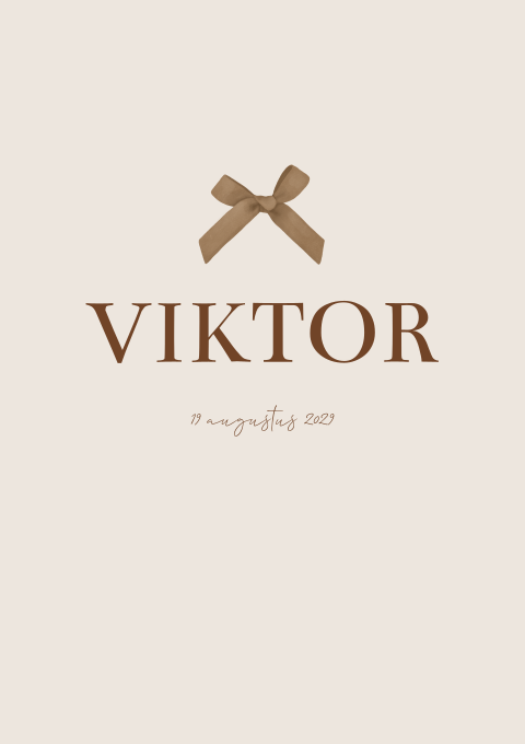 Geboortekaart Jongen Strikje Klassiek