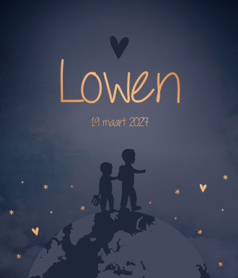 Label Mini Geboortekaartje Broer Zus