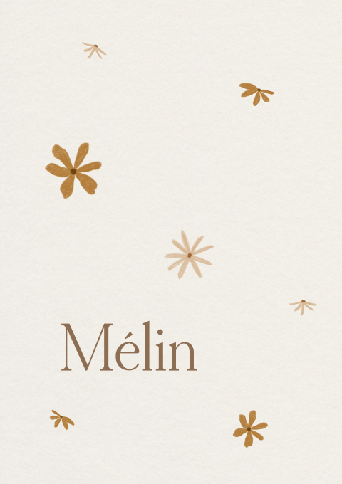 Rouwkaart Meisje Watercolor Bloemen