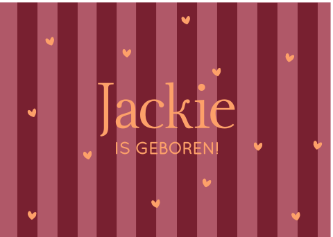 Raambord Meisje Strepen Gekleurd Hip Hartjes