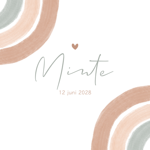 Geboortekaartje Kleurrijk Regenboog Baby