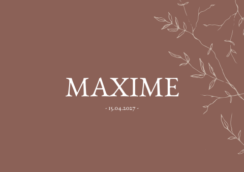 Geboortekaartje Vintage Roest Natuur Klassiek