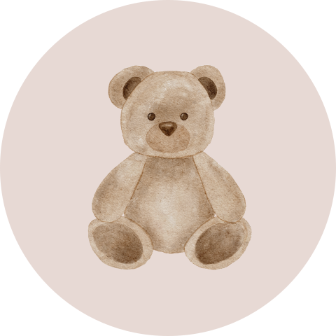 Sticker sluitzegel beer roze