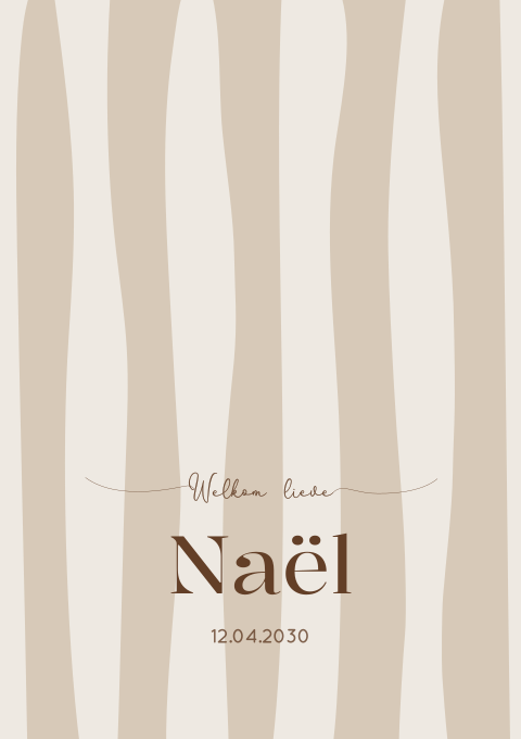 Geboortekaartjes Strepen Neutraal Teddybeertje