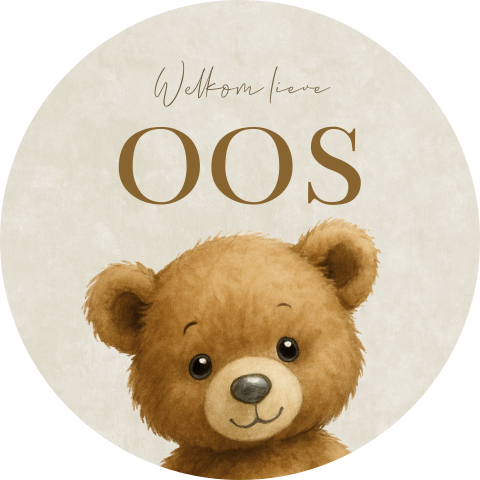 Geboortebord Teddybeertje