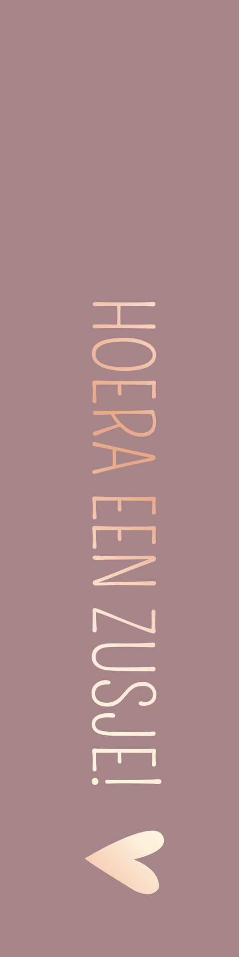 Label Small Geboortekaartje Roze Hoera