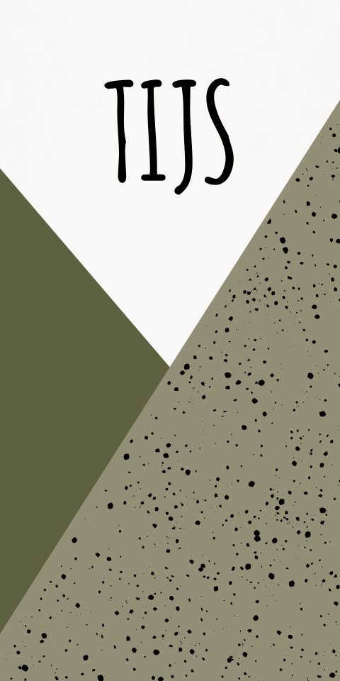 Geboortekaartje Groen Geometrisch Stippen