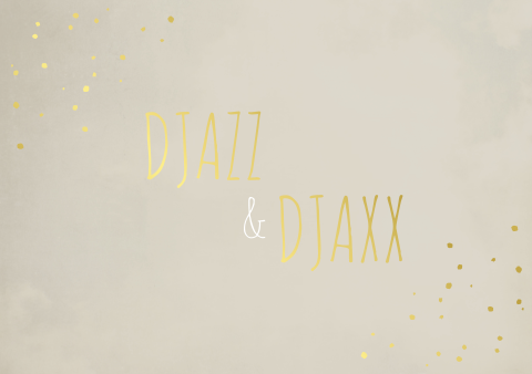 Geboortekaartje Tweeling Stippen Goudfolie Beige