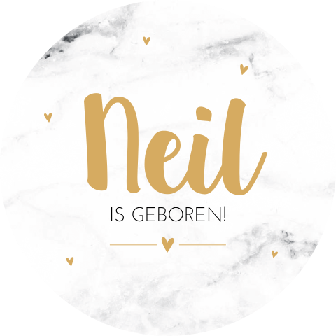 Raamsticker Rond Marmer Wit