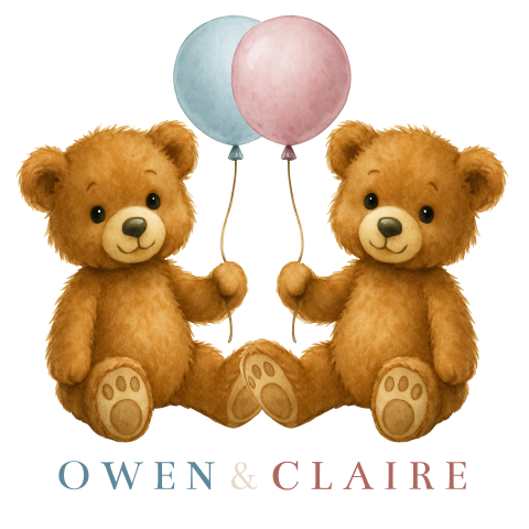 Geboortebord Tuinbord Tweeling Beertjes Ballonnen