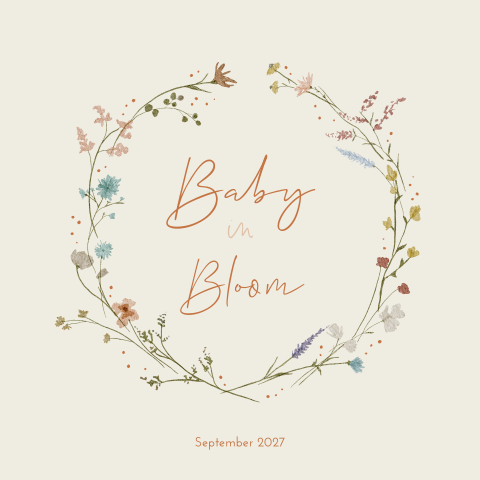 Zwangerschapsaankonding Bloemen Bloeien Chique