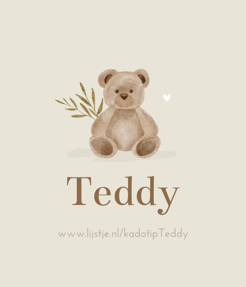 Large Label Beertje Beige Bruin