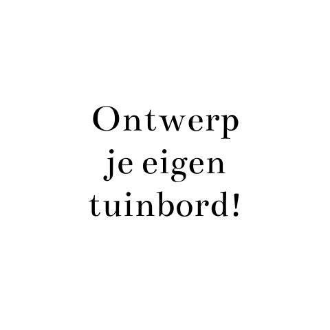 Tuinbord bloemvorm blanco
