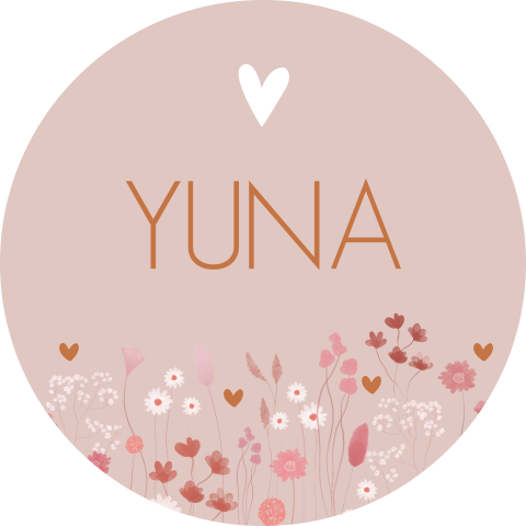 Sticker Sluitzegel bloemen Yuna
