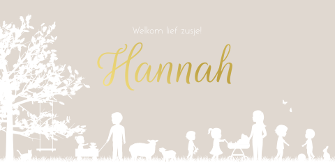 Geboortekaartje groot gezin meisje