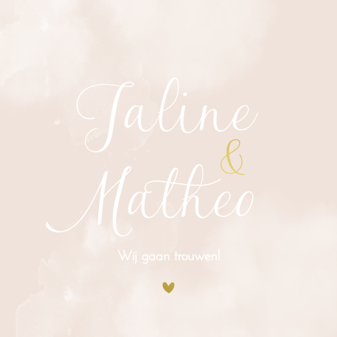 Trouwkaart Stijlvol Luxe Tijdloos Chique