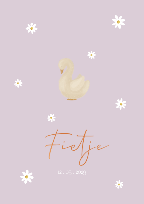 Geboortekaartje Madeliefjes Gansje Meisje