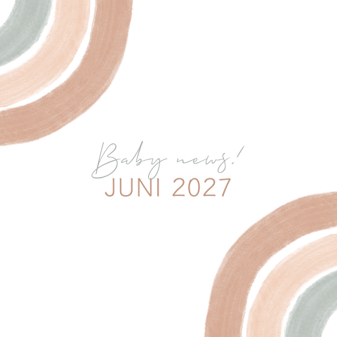 Zwangerschapsaankondiging Kleurrijk Regenboog