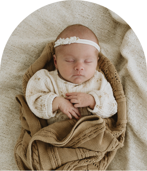 Label Geboortekaartje Babyfoto Boogvorm