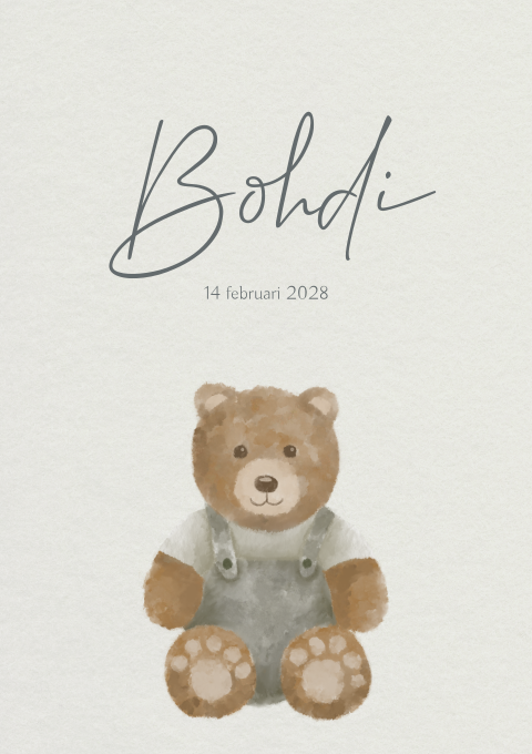 Geboortekaartje Jongen Beertje