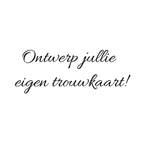 Trouwkaart dubbele vierkante kaart