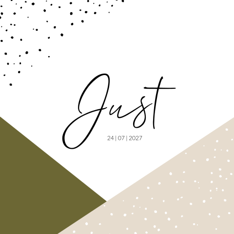 Geboortekaartje Jongen Geometrisch Stippen Romantisch