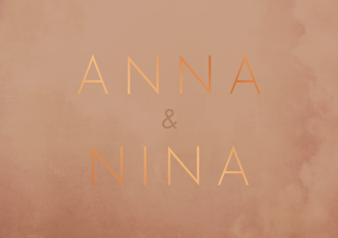 Geboortekaartje Tweeling Gewolkt Roest Koper