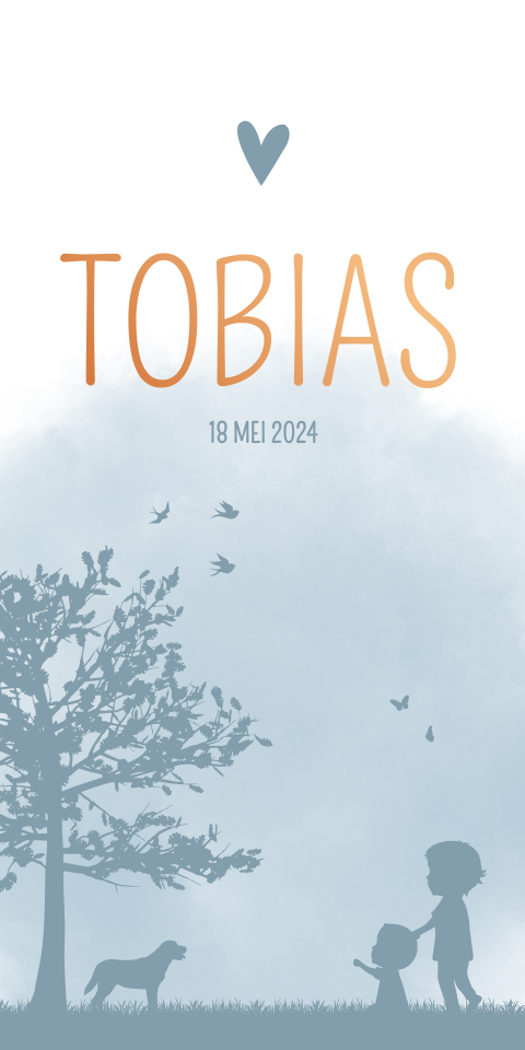 Geboortekaartje Kindje Fiets Boom Jongen