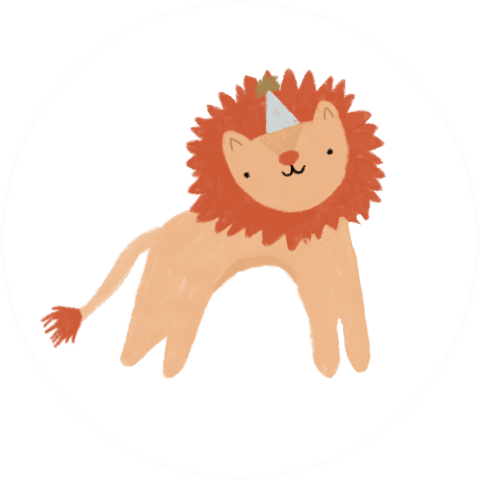 Feestje Dieren Illustratie Sticker