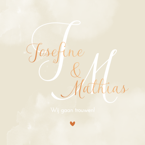 Trouwkaart Luxe Tijdloos Chique Stijlvol