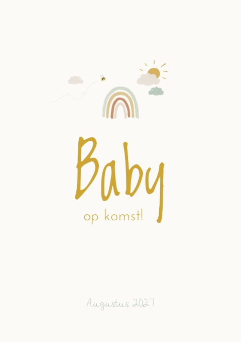 Zwangerschapsaankondiging Regenboog Zonneschijn Wens
