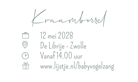 Label Kraamborrel Kraamfeest Wit Geboorte