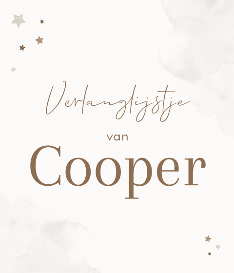 Large Label Verlanglijstje Maan Sterren