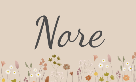 Label Medium Naamkaartje Bloemetjes Doopsuiker Nore