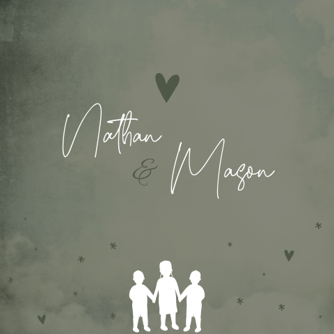 Geboortekaartje Tweeling Groen Hartjes Illustratie