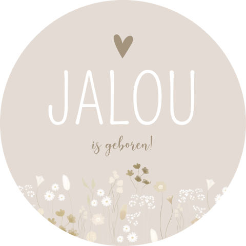 Raamsticker Bloemen Hartje Jalou