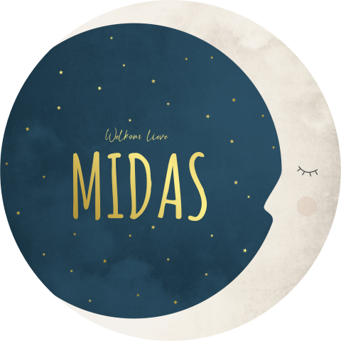 Geboortekaartje Stans Jongen Sterrren Maan