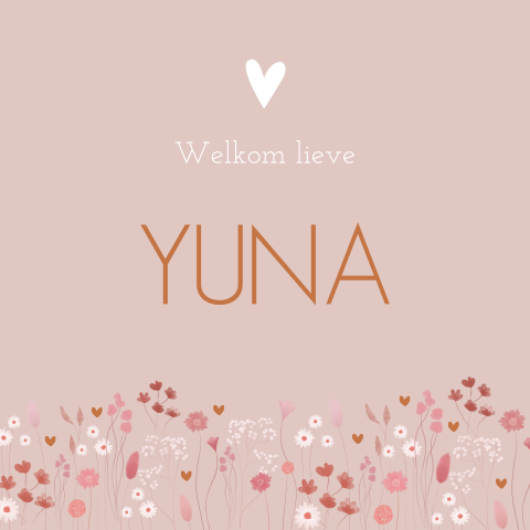 Tuinbord roze bloemen Yuna