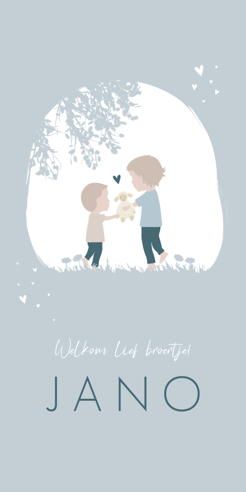 Geboortekaartje Jongen Happy Horse Blauw