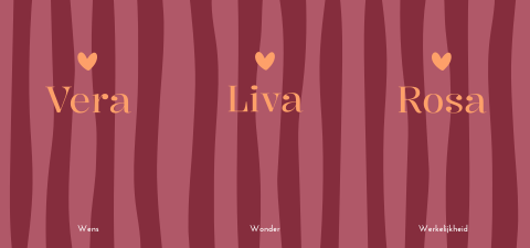 Geboortekaartje Drieling Strepen 