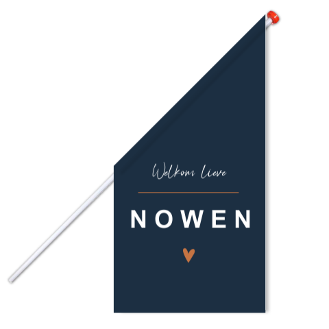 Vlag L Jongen Donkerblauw Hartje