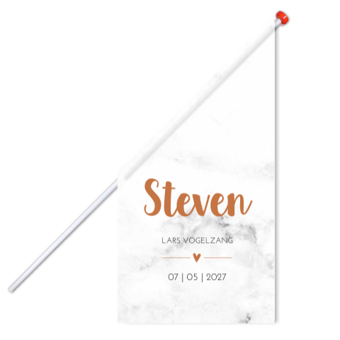 Vlag L Marmer roestbruin Jongen