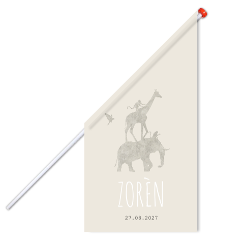 Vlag L Neutraal Beige Dieren