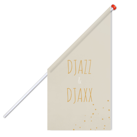 Vlag Geboorte Tweeling Goudkleur Beige