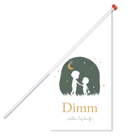 Vlag L Broertjes Silhouet Donkergroen