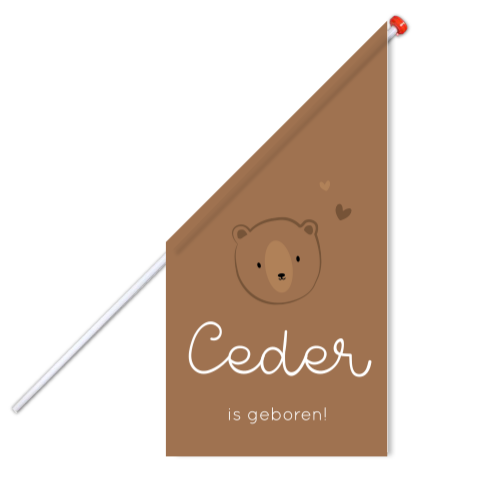 Vlag Beertje Bruin Berenkop Bosdieren