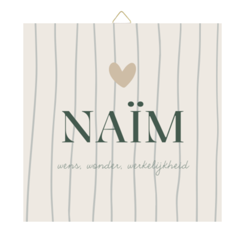 Geboortetegel jongen streepjes 