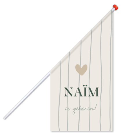 Geboortevlag jongen streepjes stoer