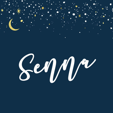 Hip geboortekaartje met sterren en maan meisje