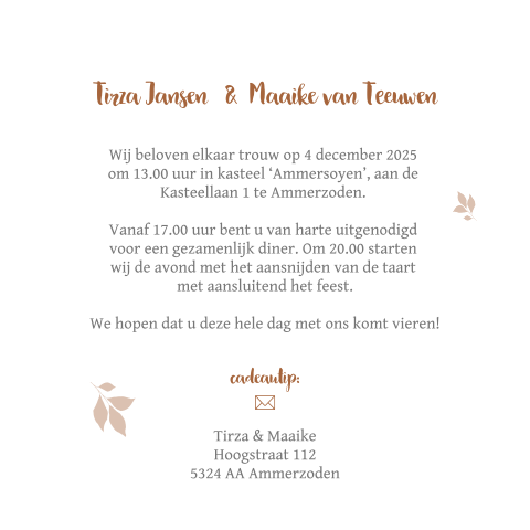 Kaart binnenkant